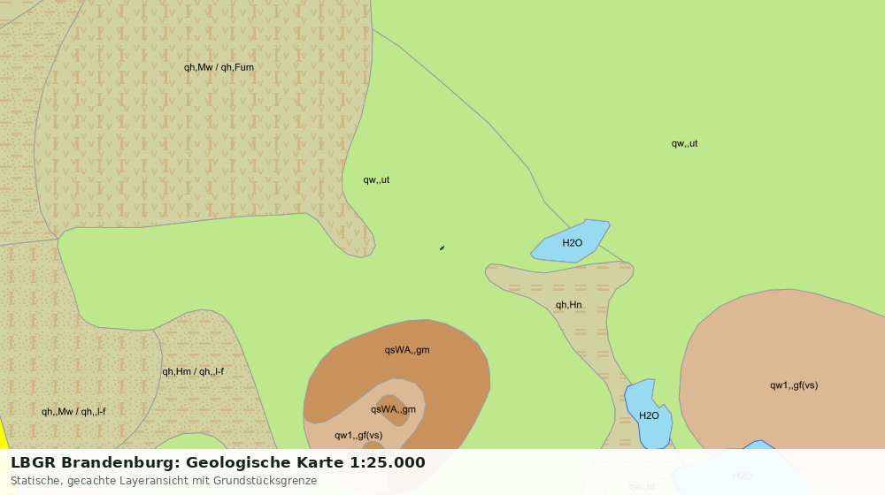 Statische Kartenansicht: LBGR Brandenburg: Geologische Karte 1:25.000