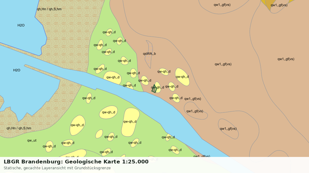 Statische Kartenansicht: LBGR Brandenburg: Geologische Karte 1:25.000
