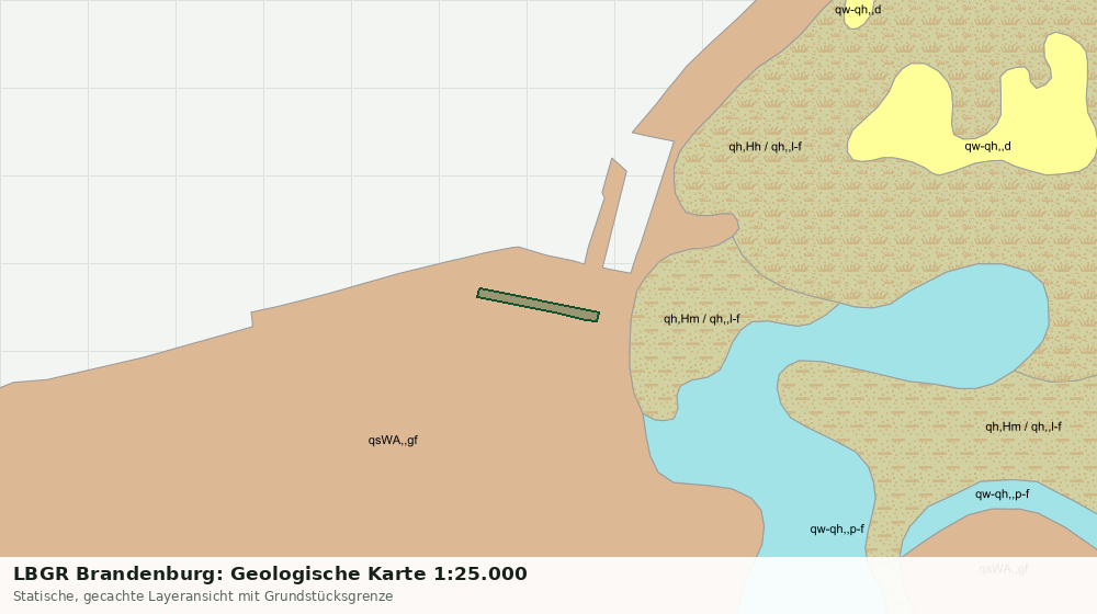 Statische Kartenansicht: LBGR Brandenburg: Geologische Karte 1:25.000