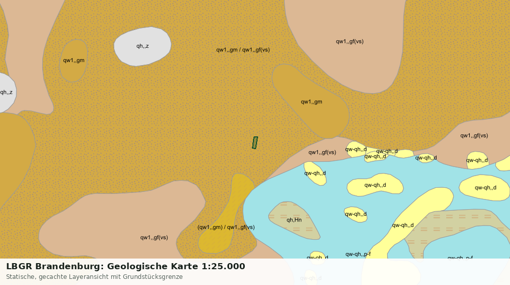Statische Kartenansicht: LBGR Brandenburg: Geologische Karte 1:25.000