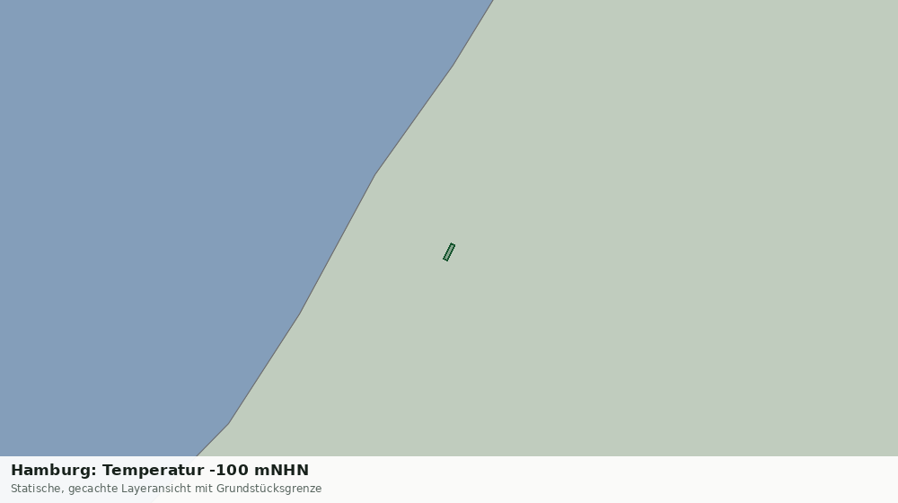 Statische Kartenansicht: Hamburg: Temperatur -100 mNHN