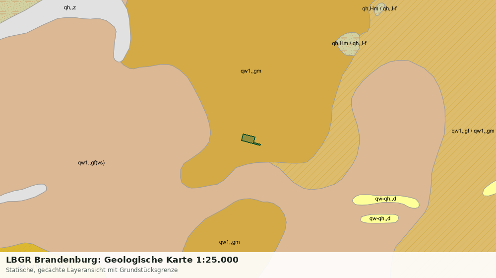 Statische Kartenansicht: LBGR Brandenburg: Geologische Karte 1:25.000