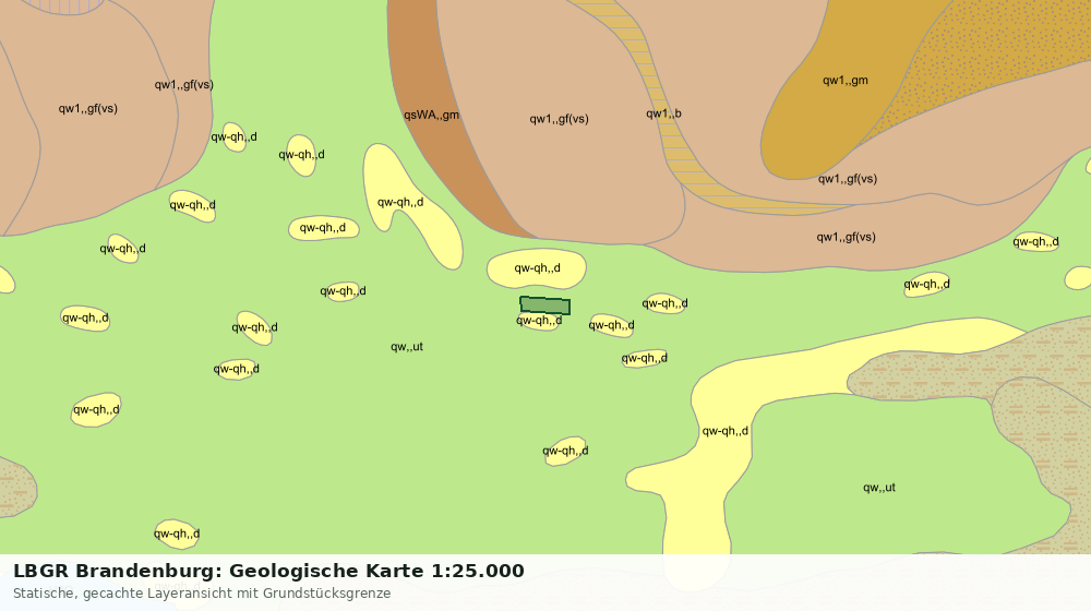 Statische Kartenansicht: LBGR Brandenburg: Geologische Karte 1:25.000