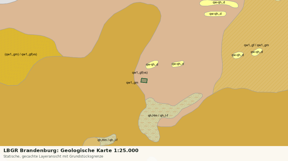 Statische Kartenansicht: LBGR Brandenburg: Geologische Karte 1:25.000