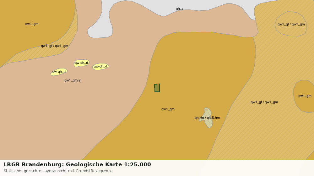 Statische Kartenansicht: LBGR Brandenburg: Geologische Karte 1:25.000
