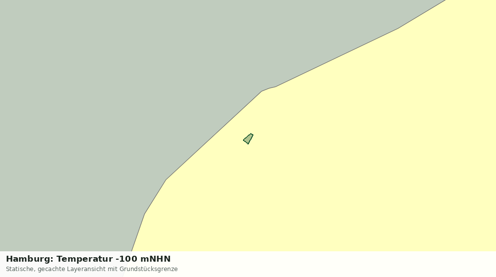 Statische Kartenansicht: Hamburg: Temperatur -100 mNHN