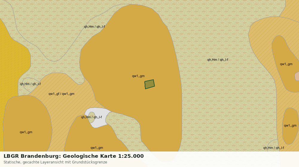 Statische Kartenansicht: LBGR Brandenburg: Geologische Karte 1:25.000