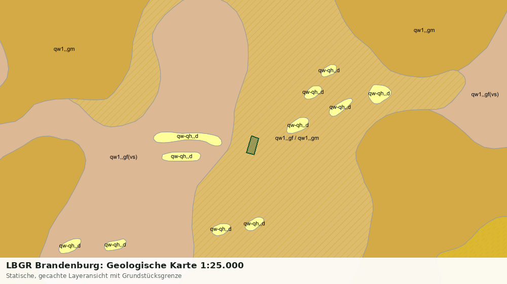 Statische Kartenansicht: LBGR Brandenburg: Geologische Karte 1:25.000
