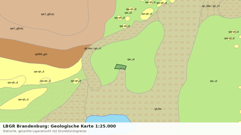 Statische Kartenansicht: LBGR Brandenburg: Geologische Karte 1:25.000