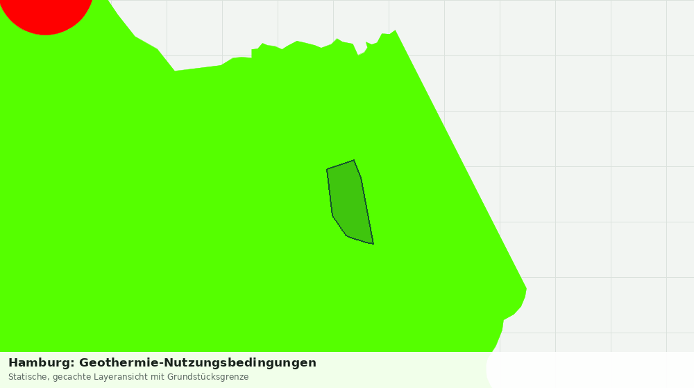 Statische Kartenansicht: Hamburg: Geothermie-Nutzungsbedingungen