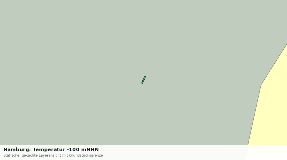 Statische Kartenansicht: Hamburg: Temperatur -100 mNHN