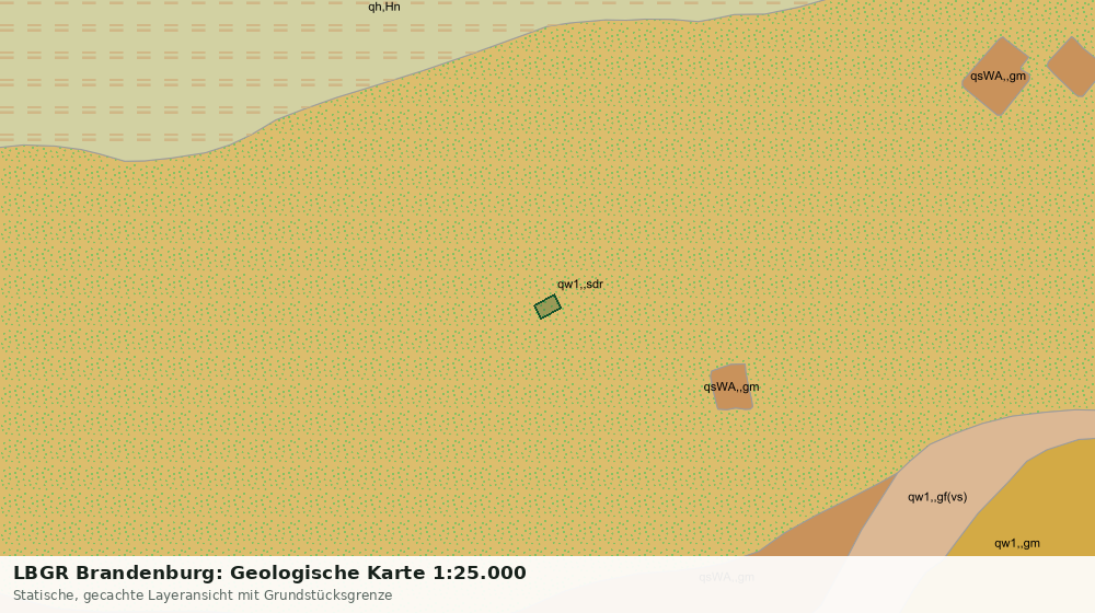 Statische Kartenansicht: LBGR Brandenburg: Geologische Karte 1:25.000