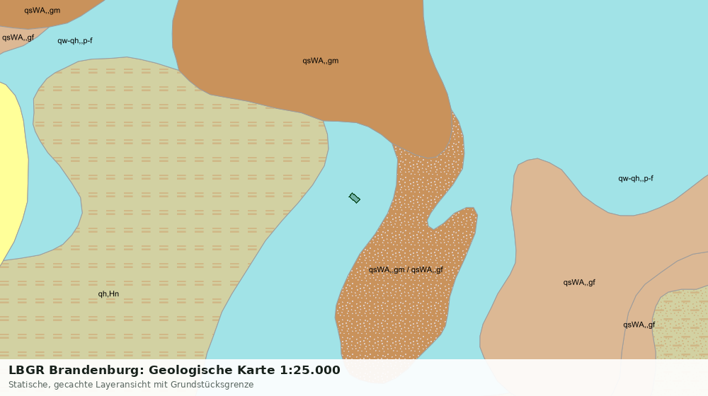 Statische Kartenansicht: LBGR Brandenburg: Geologische Karte 1:25.000
