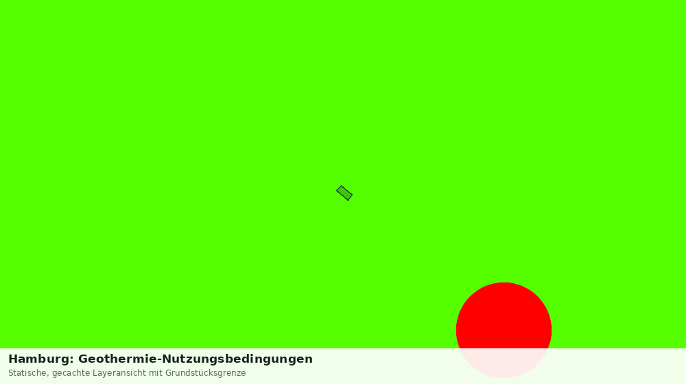 Statische Kartenansicht: Hamburg: Geothermie-Nutzungsbedingungen