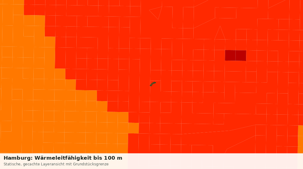 Statische Kartenansicht: Hamburg: Wärmeleitfähigkeit bis 100 m