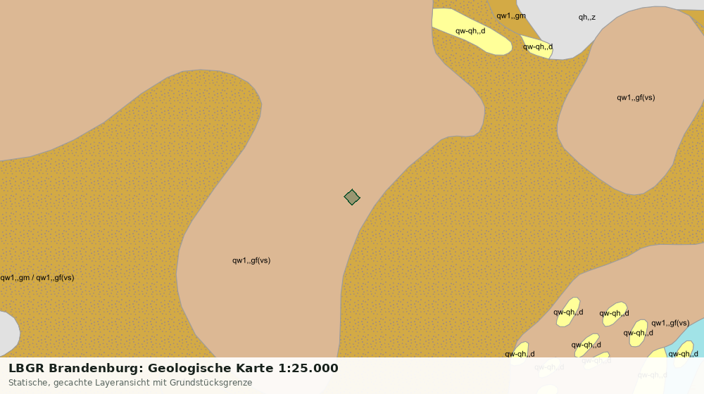 Statische Kartenansicht: LBGR Brandenburg: Geologische Karte 1:25.000