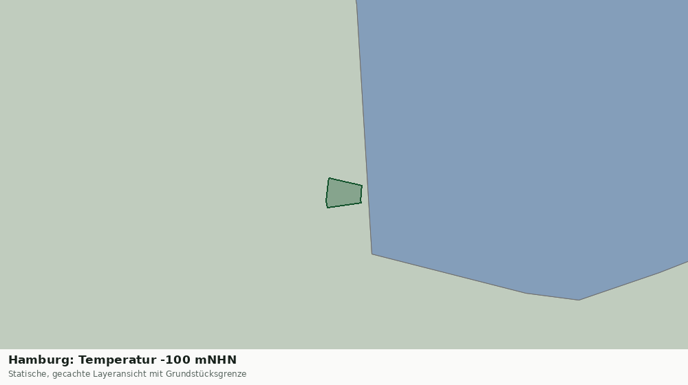 Statische Kartenansicht: Hamburg: Temperatur -100 mNHN