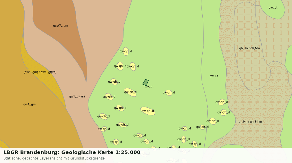 Statische Kartenansicht: LBGR Brandenburg: Geologische Karte 1:25.000