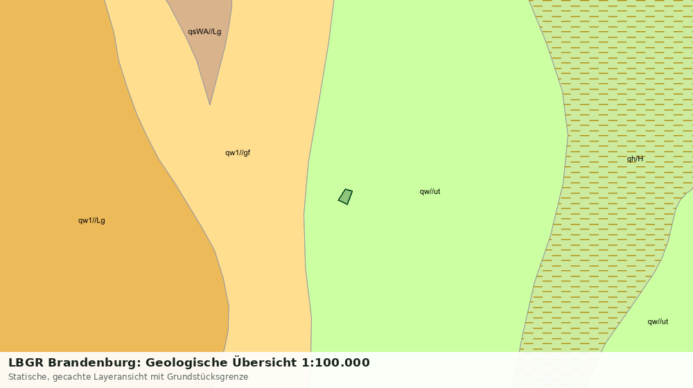 Statische Kartenansicht: LBGR Brandenburg: Geologische Übersicht 1:100.000
