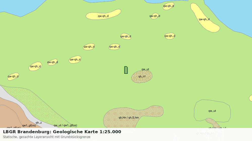 Statische Kartenansicht: LBGR Brandenburg: Geologische Karte 1:25.000