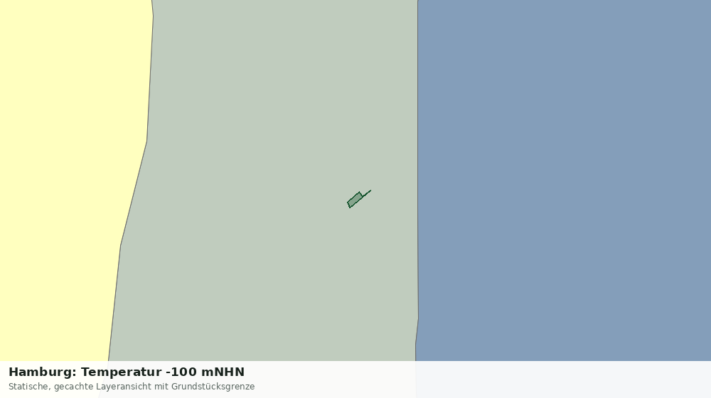 Statische Kartenansicht: Hamburg: Temperatur -100 mNHN