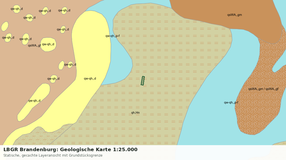 Statische Kartenansicht: LBGR Brandenburg: Geologische Karte 1:25.000