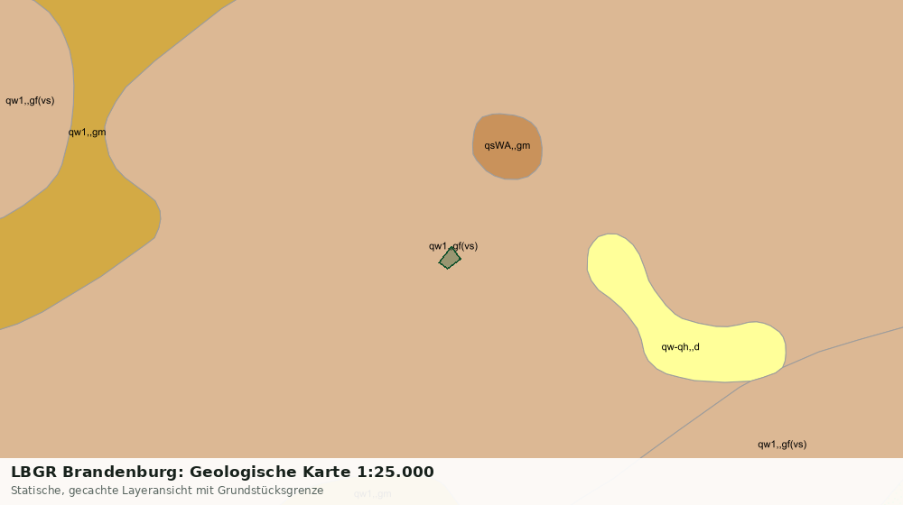 Statische Kartenansicht: LBGR Brandenburg: Geologische Karte 1:25.000