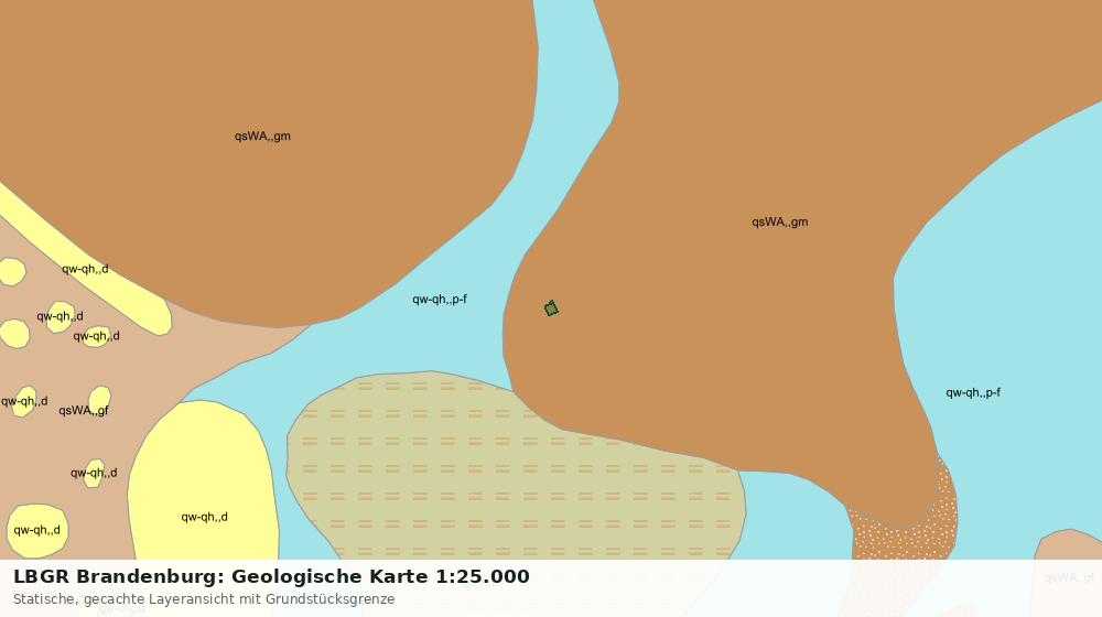 Statische Kartenansicht: LBGR Brandenburg: Geologische Karte 1:25.000