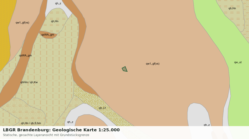 Statische Kartenansicht: LBGR Brandenburg: Geologische Karte 1:25.000