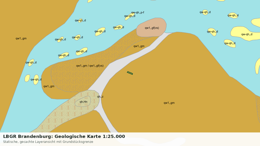 Statische Kartenansicht: LBGR Brandenburg: Geologische Karte 1:25.000
