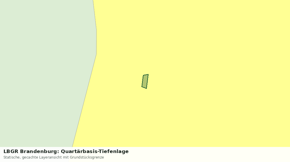 Statische Kartenansicht: LBGR Brandenburg: Quartärbasis-Tiefenlage