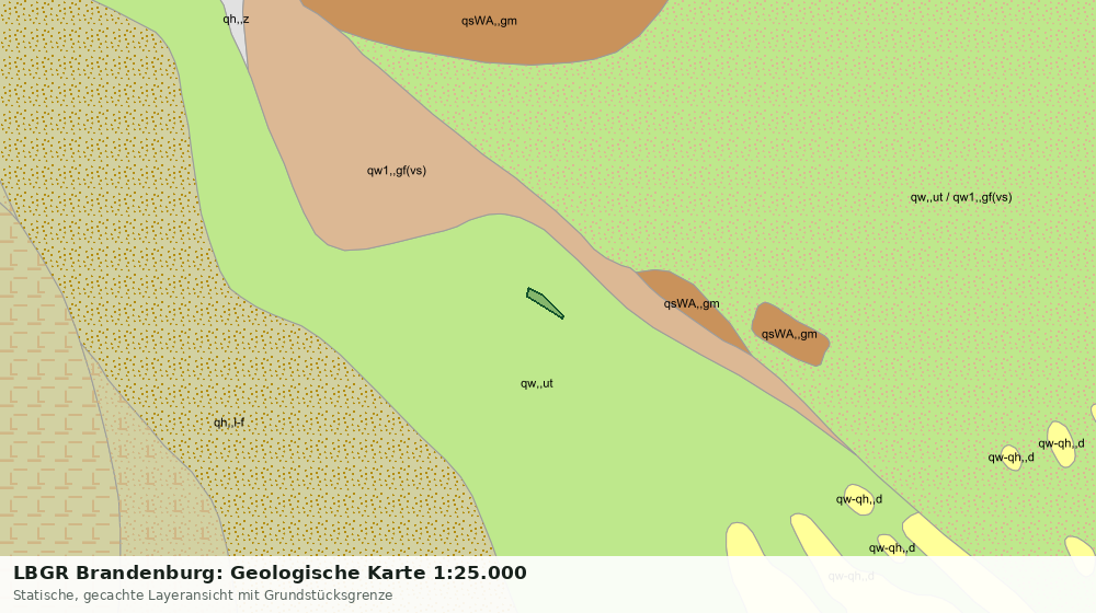 Statische Kartenansicht: LBGR Brandenburg: Geologische Karte 1:25.000