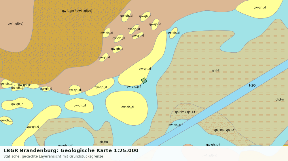 Statische Kartenansicht: LBGR Brandenburg: Geologische Karte 1:25.000