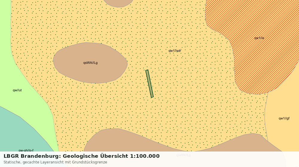 Statische Kartenansicht: LBGR Brandenburg: Geologische Übersicht 1:100.000