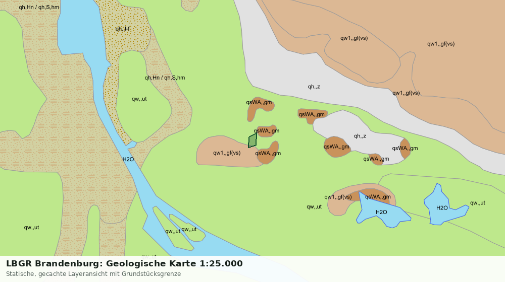 Statische Kartenansicht: LBGR Brandenburg: Geologische Karte 1:25.000