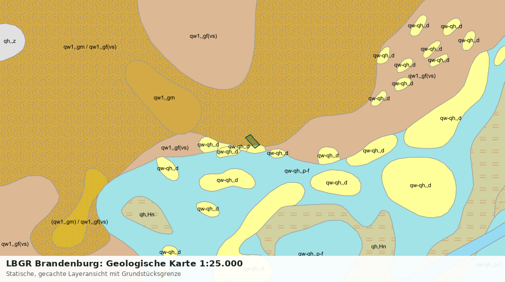 Statische Kartenansicht: LBGR Brandenburg: Geologische Karte 1:25.000
