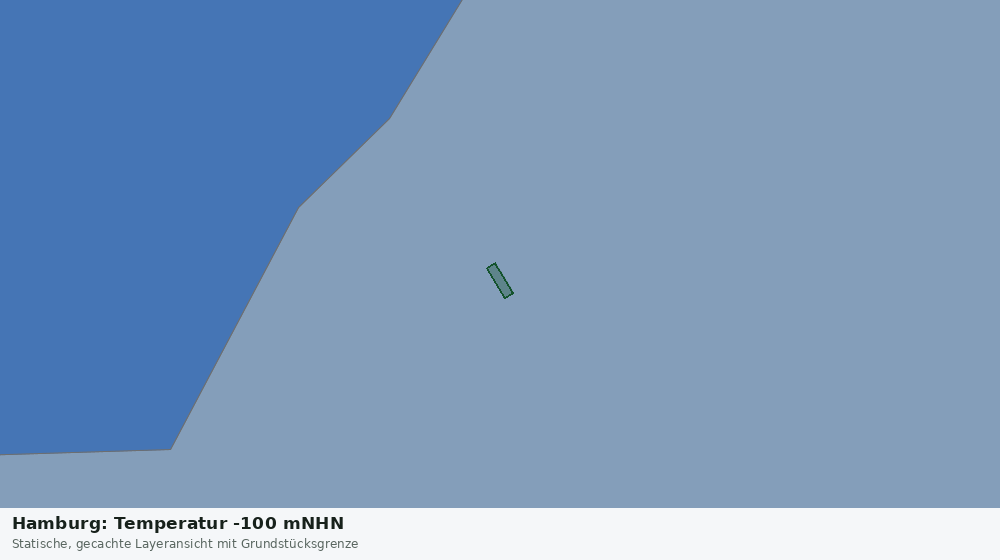 Statische Kartenansicht: Hamburg: Temperatur -100 mNHN