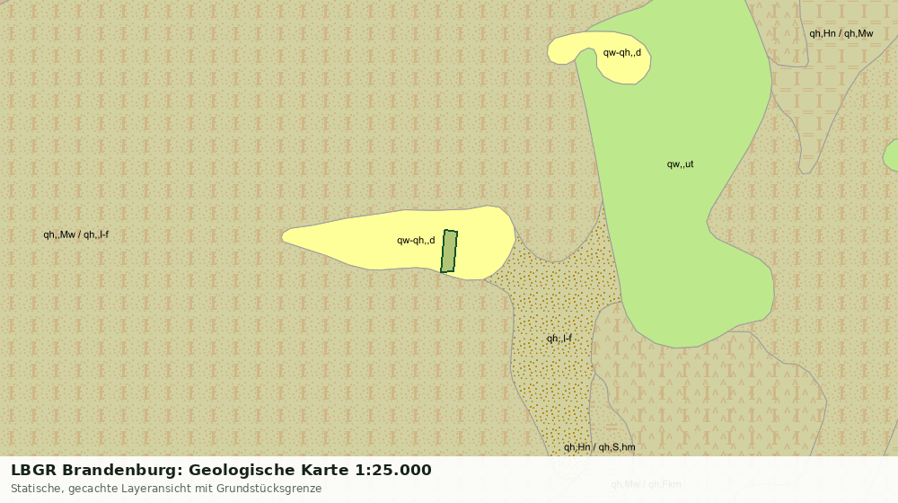 Statische Kartenansicht: LBGR Brandenburg: Geologische Karte 1:25.000