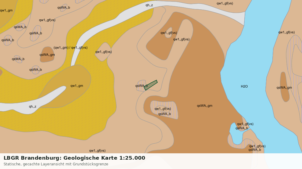 Statische Kartenansicht: LBGR Brandenburg: Geologische Karte 1:25.000
