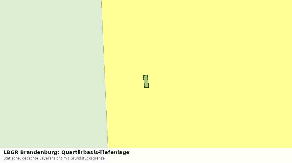 Statische Kartenansicht: LBGR Brandenburg: Quartärbasis-Tiefenlage