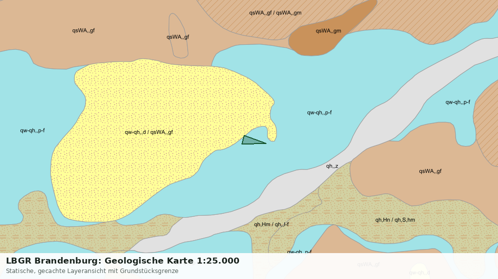 Statische Kartenansicht: LBGR Brandenburg: Geologische Karte 1:25.000