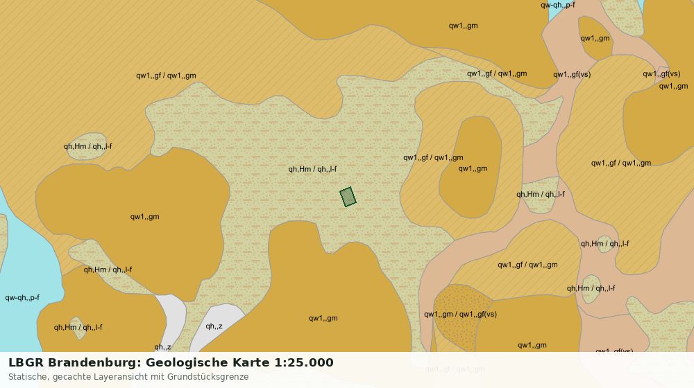 Statische Kartenansicht: LBGR Brandenburg: Geologische Karte 1:25.000