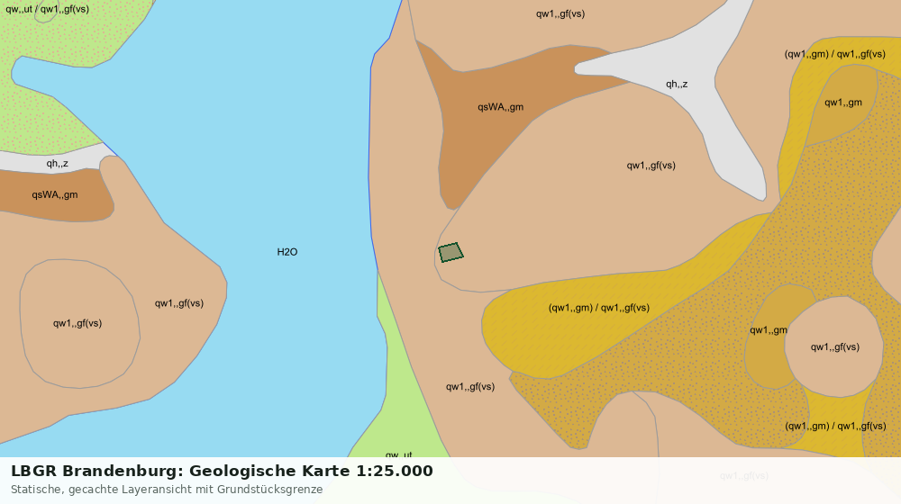 Statische Kartenansicht: LBGR Brandenburg: Geologische Karte 1:25.000