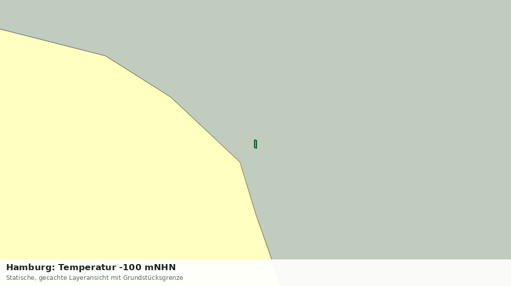 Statische Kartenansicht: Hamburg: Temperatur -100 mNHN