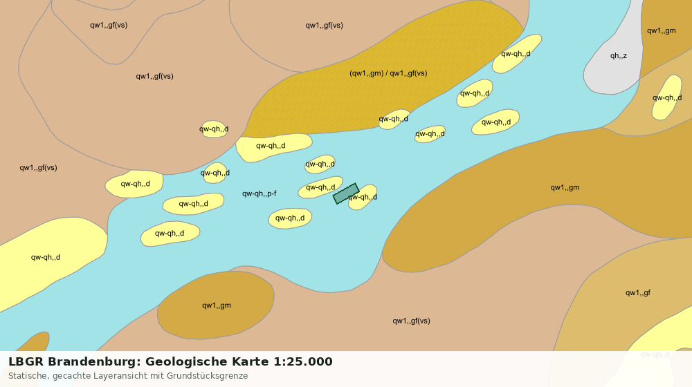 Statische Kartenansicht: LBGR Brandenburg: Geologische Karte 1:25.000
