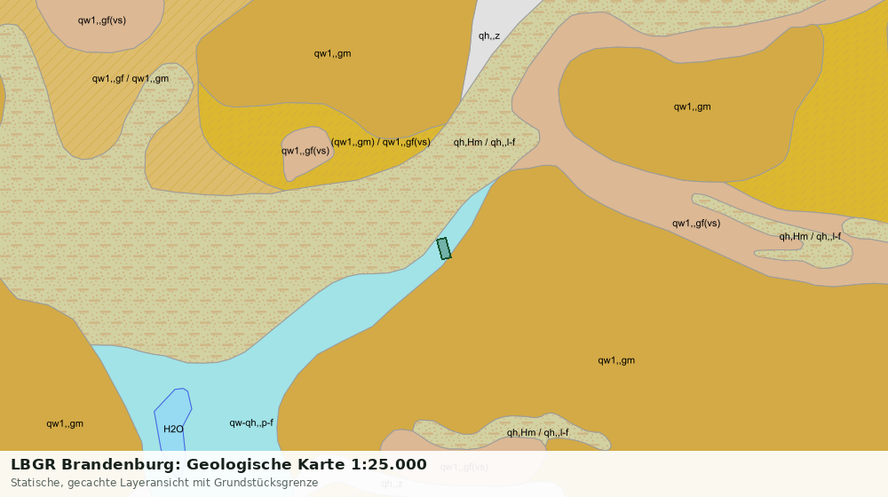 Statische Kartenansicht: LBGR Brandenburg: Geologische Karte 1:25.000