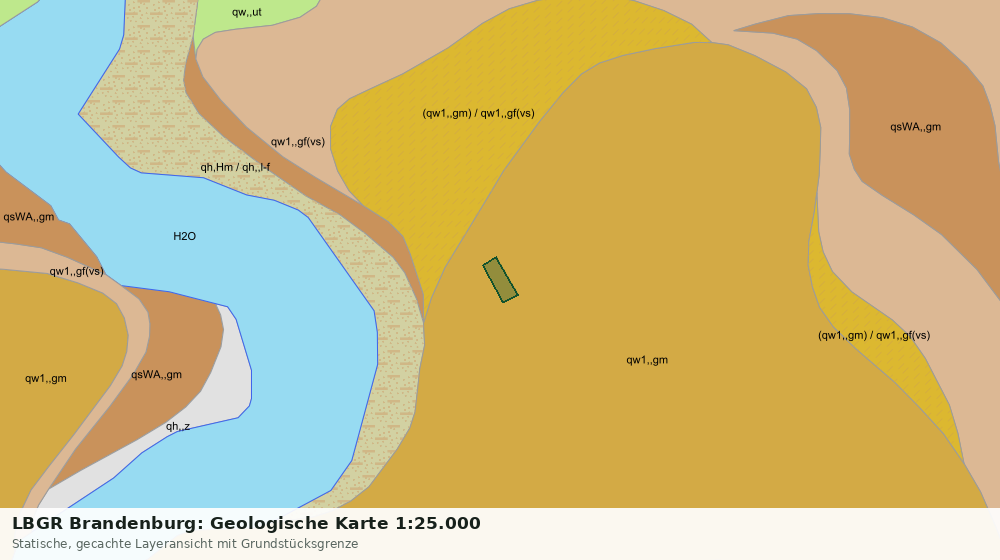 Statische Kartenansicht: LBGR Brandenburg: Geologische Karte 1:25.000