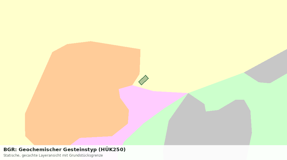 Statische Kartenansicht: BGR: Geochemischer Gesteinstyp (HÜK250)