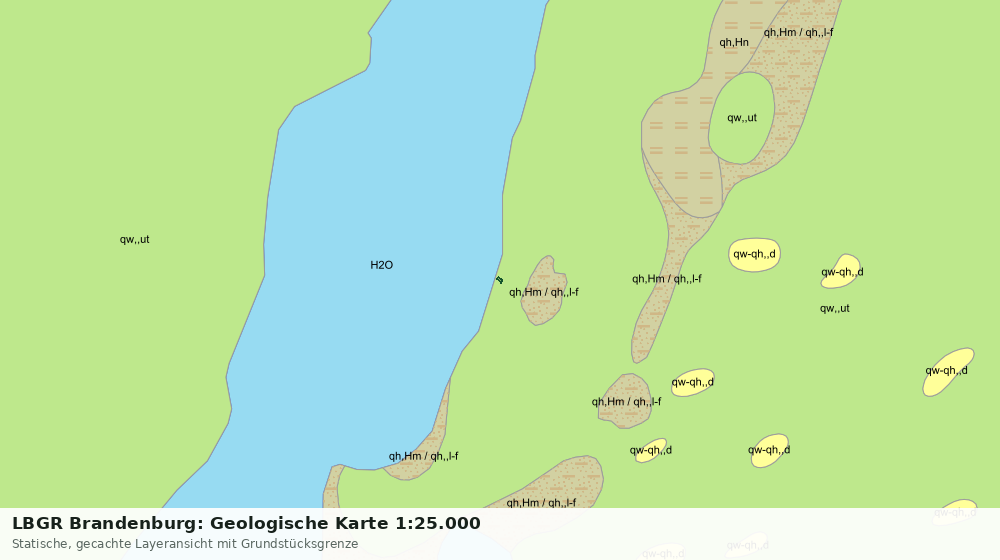 Statische Kartenansicht: LBGR Brandenburg: Geologische Karte 1:25.000