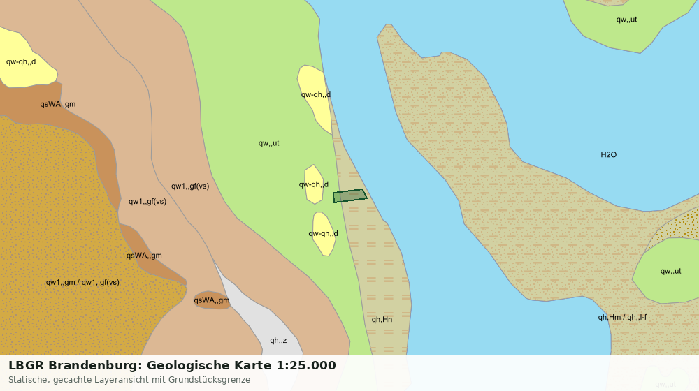 Statische Kartenansicht: LBGR Brandenburg: Geologische Karte 1:25.000